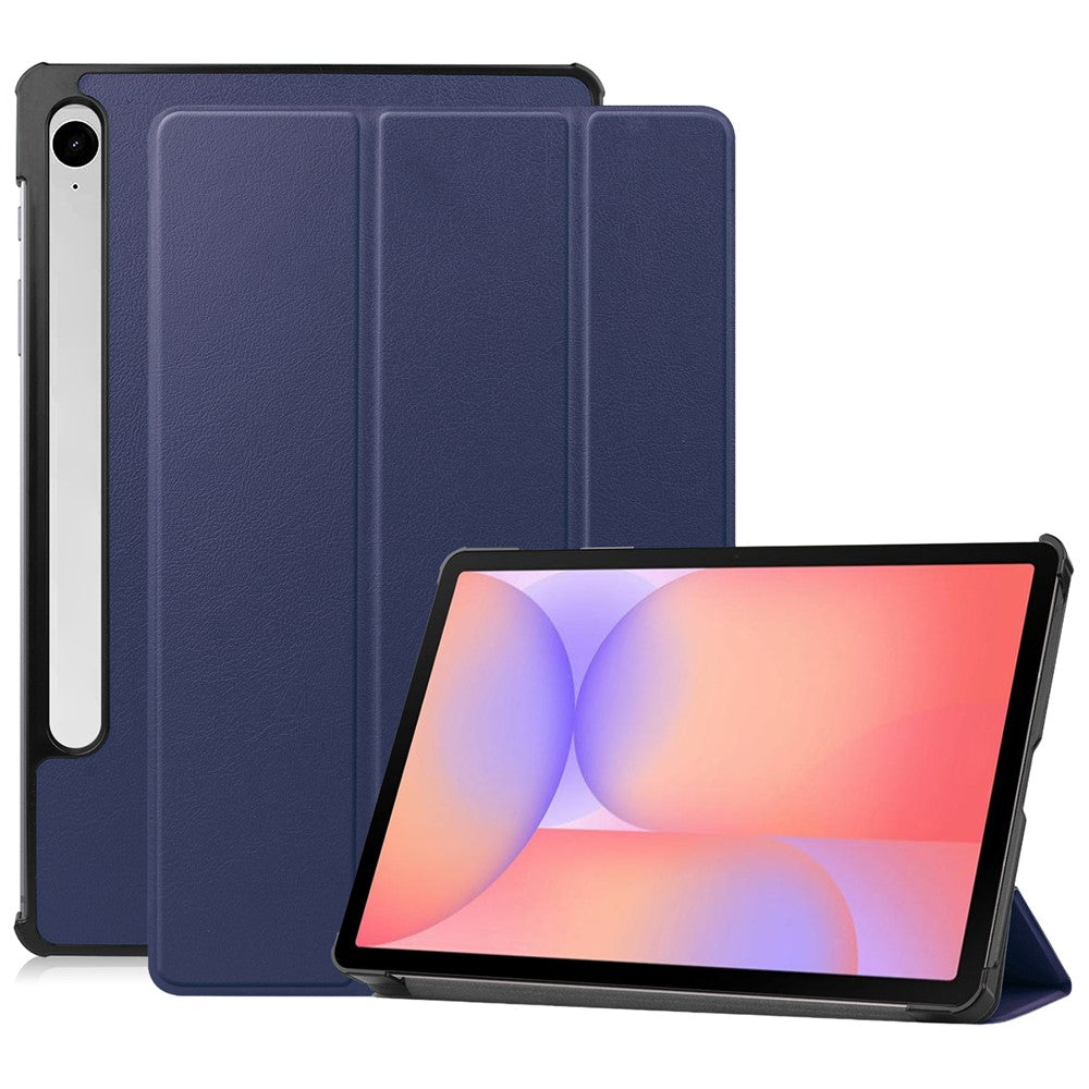 Til Samsung Galaxy Tab S10 Lite Cover, Tre-foldbart Stand Læder Tablet Cover med Fuld Kropsbeskyttelse, Slankt Beskyttende Design