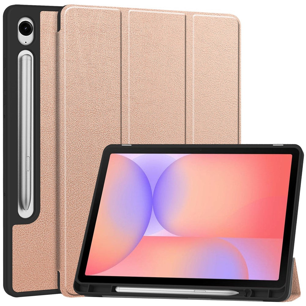 Til Samsung Galaxy Tab S10 Lite Stativ Etui Stødabsorberende Læder Tablet Cover med Penneholder