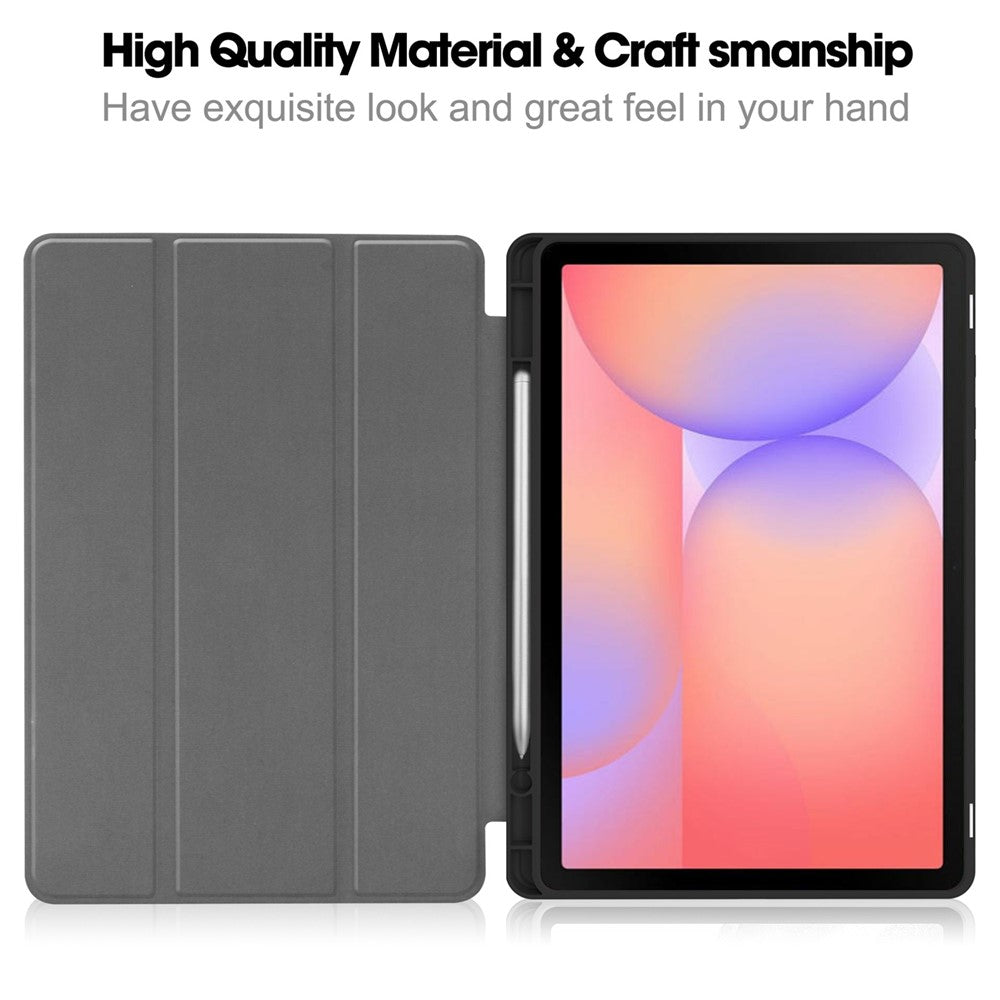 Til Samsung Galaxy Tab S10 Lite Stativ Etui Stødabsorberende Læder Tablet Cover med Penneholder