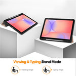 Til Samsung Galaxy Tab S10 Lite Stativ Etui Stødabsorberende Læder Tablet Cover med Penneholder