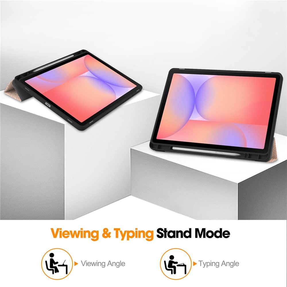 Til Samsung Galaxy Tab S10 Lite Stativ Etui Stødabsorberende Læder Tablet Cover med Penneholder