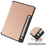 Til Samsung Galaxy Tab S10 Lite Stativ Etui Stødabsorberende Læder Tablet Cover med Penneholder