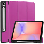 Til Samsung Galaxy Tab S10 Lite Stativ Etui Stødabsorberende Læder Tablet Cover med Penneholder