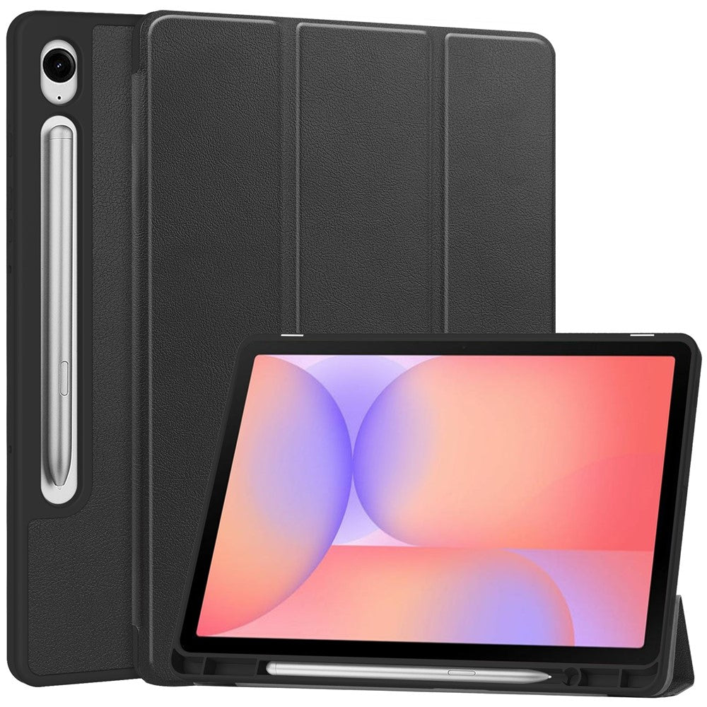 Til Samsung Galaxy Tab S10 Lite Stativ Etui Stødabsorberende Læder Tablet Cover med Penneholder