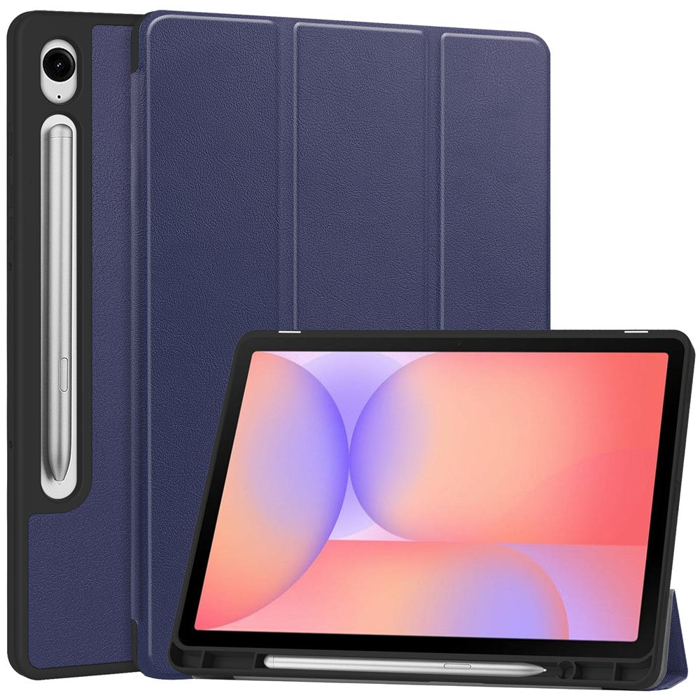 Til Samsung Galaxy Tab S10 Lite Stativ Etui Stødabsorberende Læder Tablet Cover med Penneholder