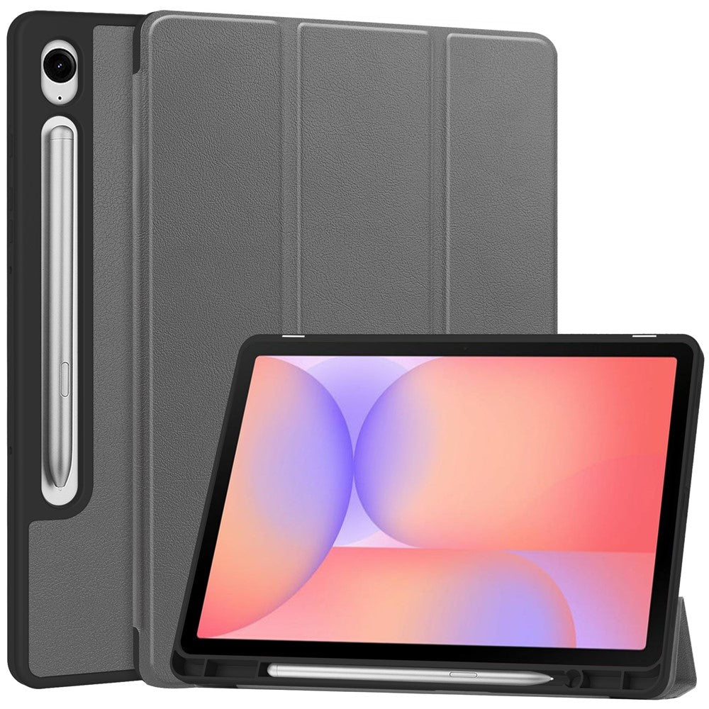 Til Samsung Galaxy Tab S10 Lite Stativ Etui Stødabsorberende Læder Tablet Cover med Penneholder