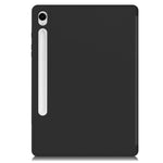 For Samsung Galaxy Tab S10 Lite Case Trifold Stand Solid Color Leather Tablet Cover with Pen Slot