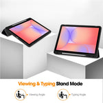 For Samsung Galaxy Tab S10 Lite Tablet Case Pattern Printing Tri-Fold Stand Leather + TPU Cover with Pen Holder