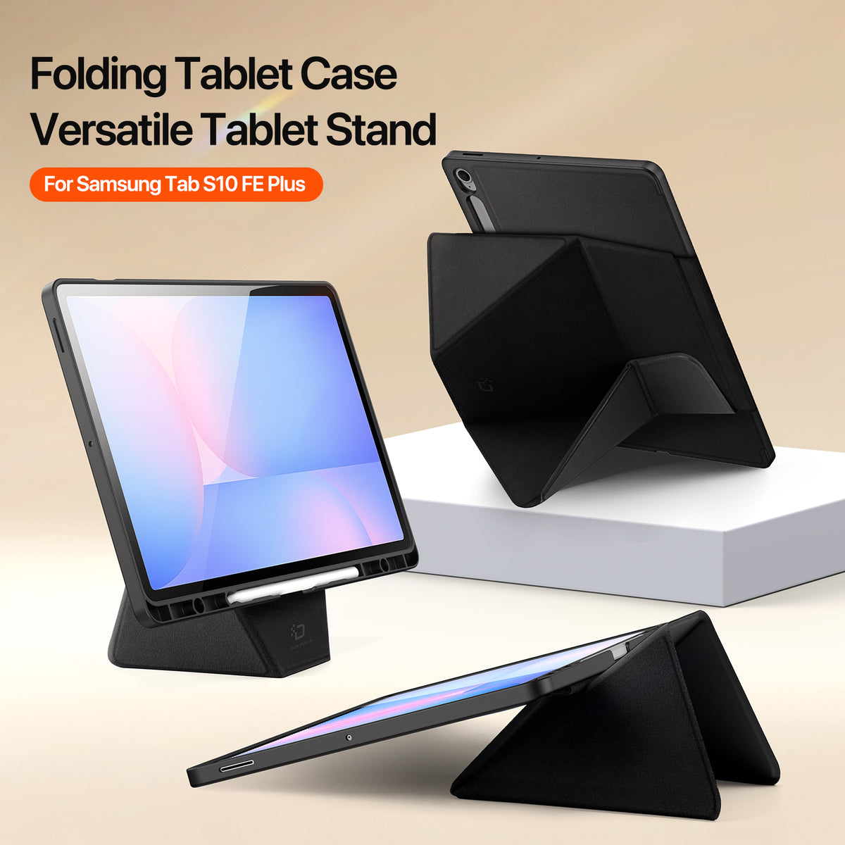 DUX DUCIS Til Samsung Galaxy Tab S10 FE+ Tablet Cover Vers Series Multifunktionelt Foldestativ Læderomslag
