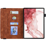 Tablet Case For Samsung Galaxy Tab S12 Ultra / S11 Ultra / S10 Ultra / S9 Ultra / S8 Ultra Card Slots Leather Cover Flower Pattern