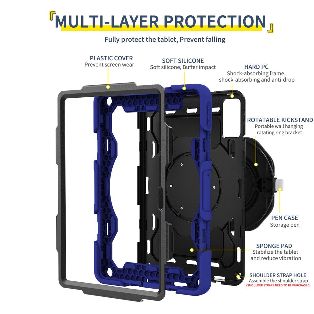 For Xiaomi Redmi Pad 2 11 Case with Kickstand PC + Silicone Shockproof Rugged Tablet Cover