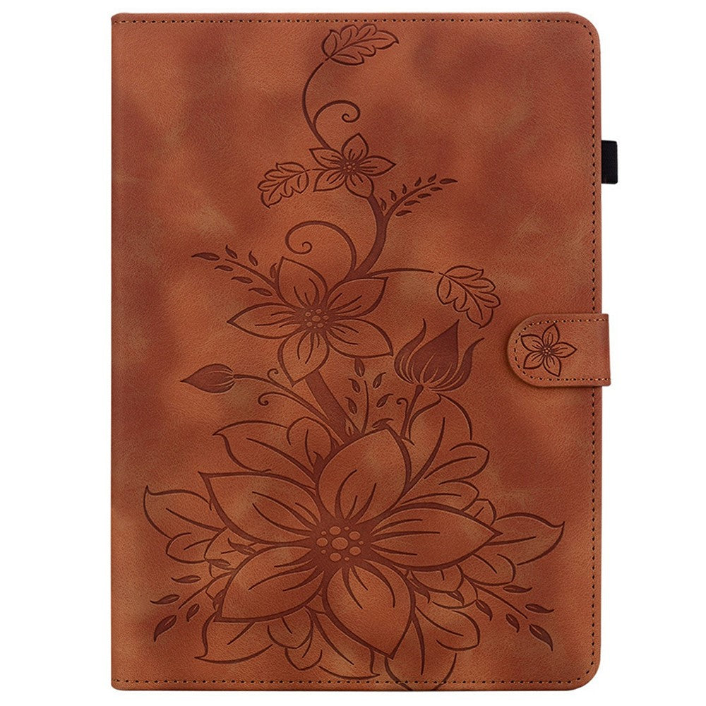 Til Honor Pad X7 Cover Liljeblomst Præg Kortlommer Læder Tablet Cover
