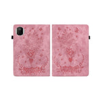 For Honor Pad X7 Case Card Holder Anti-Scratch Leather Cover Rose Flower Imprint