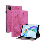 For Honor Pad X7 Case Card Holder Anti-Scratch Leather Cover Rose Flower Imprint