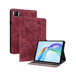 For Honor Pad X7 Case Card Holder Anti-Scratch Leather Cover Rose Flower Imprint