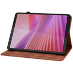 For Lenovo Tab K9 Case Lily Flower Imprint Card Slots Leather Tablet Cover