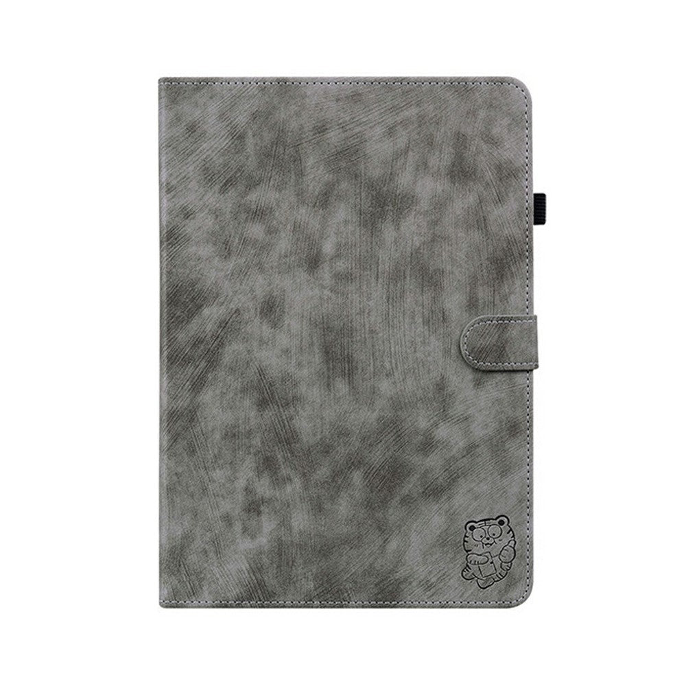 For Lenovo Tab K9 Case Tiger Imprint Anti-Scratch PU Leather Tablet Cover