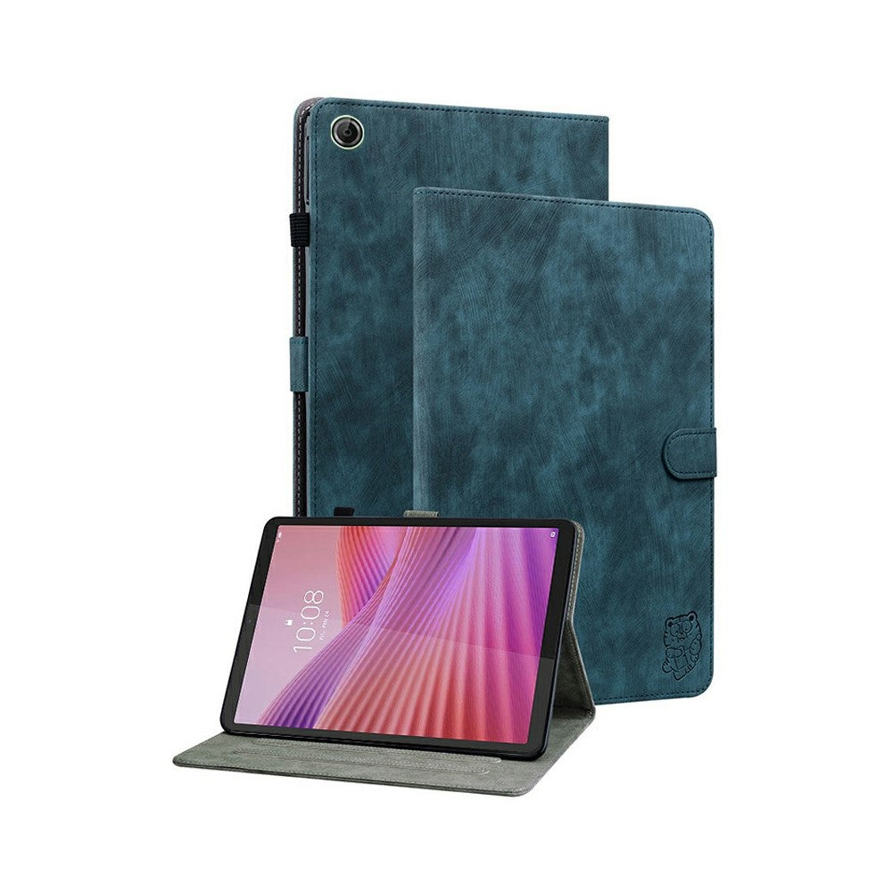 For Lenovo Tab K9 Case Tiger Imprint Anti-Scratch PU Leather Tablet Cover