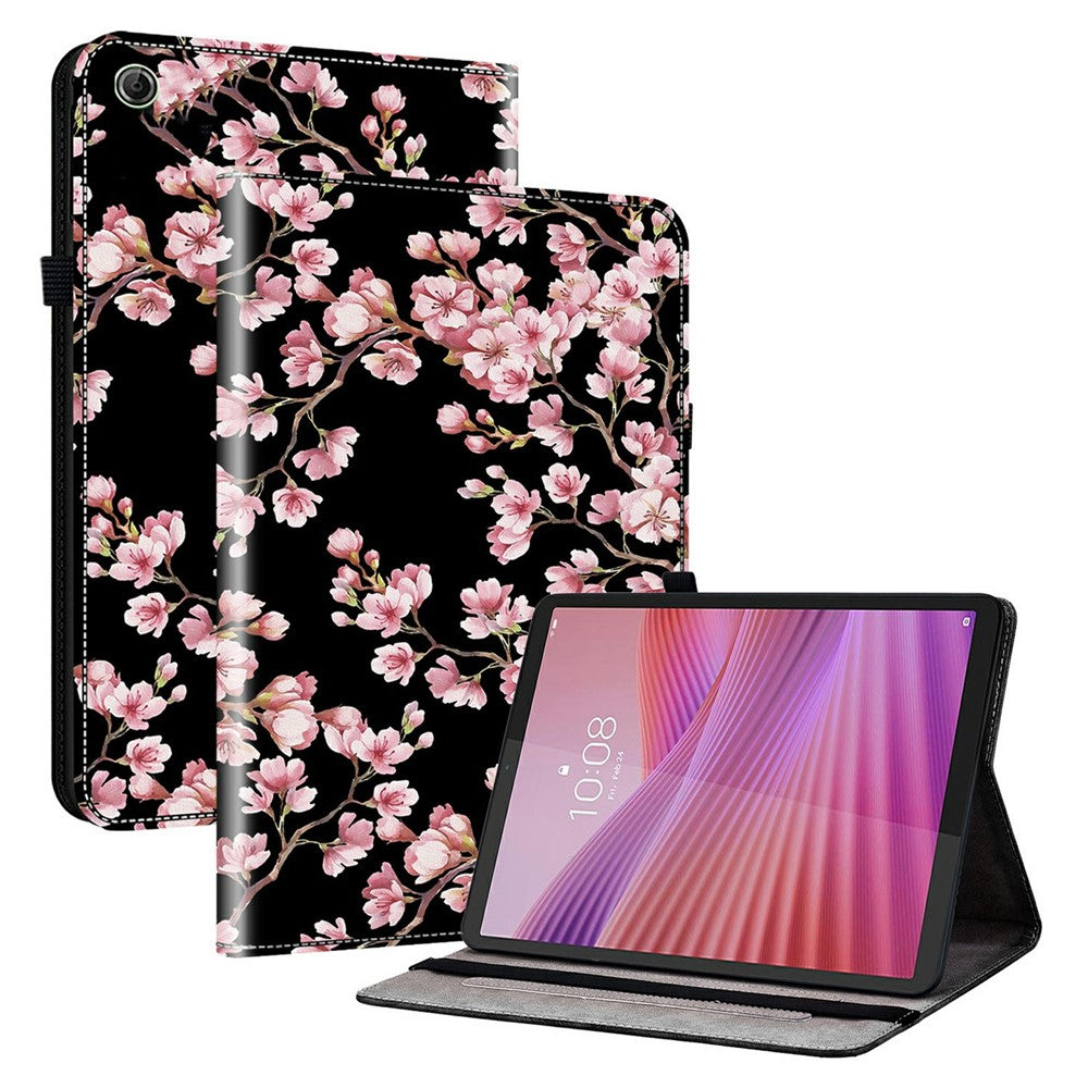 For Lenovo Tab K9 Leather Case Pattern Printed Stand Tablet Cover with Card Slots