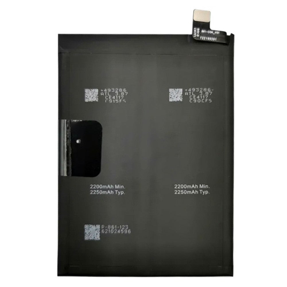 Til OnePlus Nord 2 5G 7.74V 4400mAh Li-Polymer Batterisamling Del (Uden Logo) (Kode: BLP861)