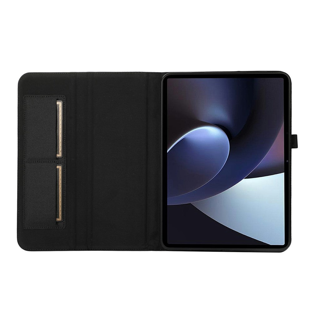 For OnePlus Pad Case with Stand Card Holder Cloth Texture Leather Tablet Cover