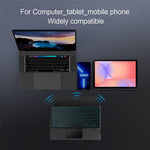 Til Samsung Galaxy Tab S10 Lite Lædercover + Bluetooth-kompatibelt Tastatur med Baggrundslys Trackpad