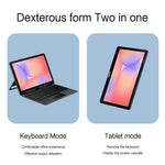 Til Samsung Galaxy Tab S10 Lite Lædercover + Bluetooth-kompatibelt Tastatur med Baggrundslys Trackpad
