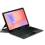 Til Samsung Galaxy Tab S10 Lite Lædercover + Bluetooth-kompatibelt Tastatur med Baggrundslys Trackpad