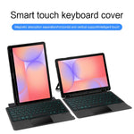 Til Samsung Galaxy Tab S10 Lite Lædercover + Bluetooth-kompatibelt Tastatur med Baggrundslys Trackpad