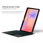 Til Samsung Galaxy Tab S10 Lite Lædercover + Bluetooth-kompatibelt Tastatur med Baggrundslys Trackpad