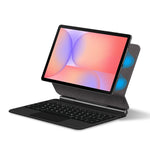 Til Samsung Galaxy Tab S10 FE / S10 Lite / S9 / S8 / S7 FE Magnetisk Flydende Bluetooth-kompatibelt Tastatur (Russisk) + Tablet Cover i Læder