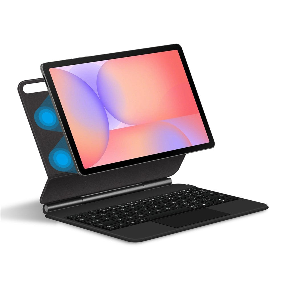 Til Samsung Galaxy Tab S10 FE / S10 Lite / S9 / S8 / S7 FE Magnetisk Flydende Bluetooth-kompatibelt Tastatur (Portugisisk) + Læder Tablet Cover