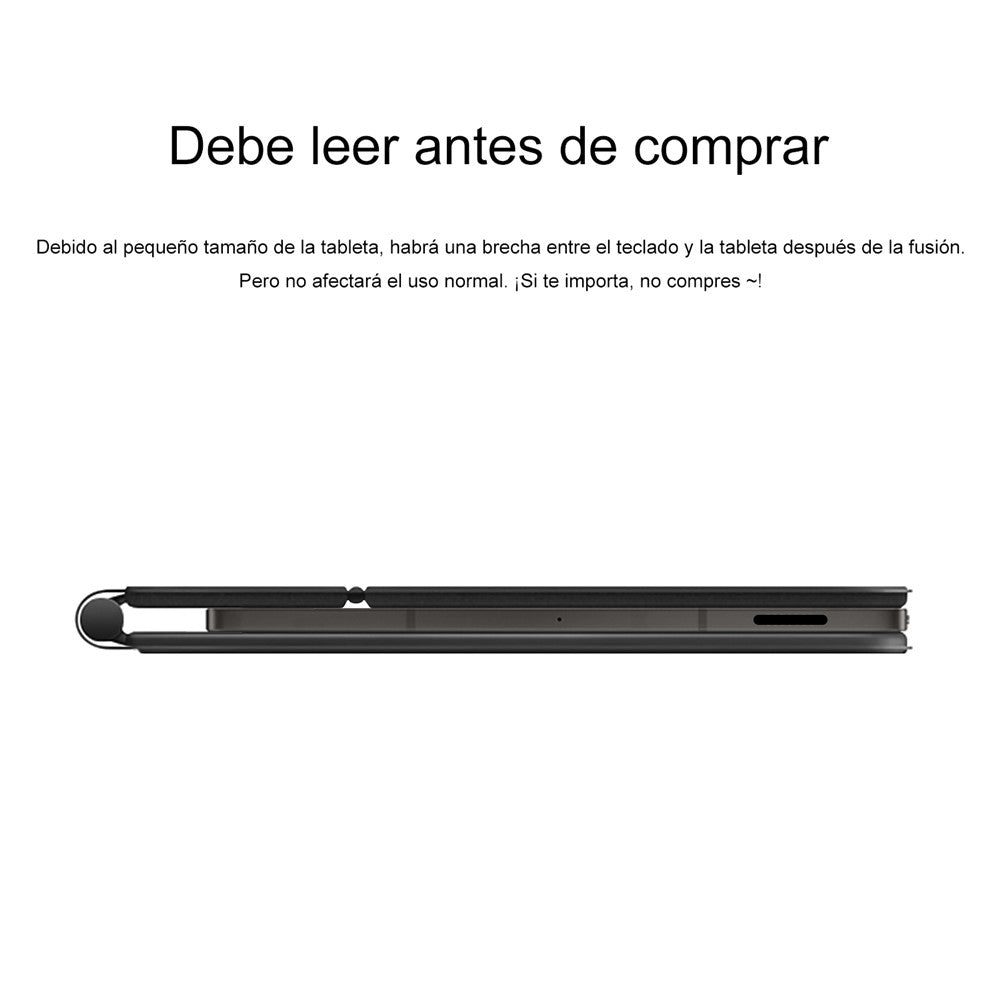 For Samsung Galaxy Tab S10 FE / S10 Lite / S9 / S8 / S7 FE Magnetic Floating Bluetooth-Compatible Keyboard (Spanish) + Leather Tablet Case