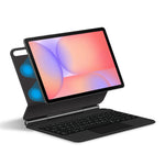 For Samsung Galaxy Tab S10 FE / S10 Lite / S9 / S8 / S7 FE Magnetic Floating Bluetooth-Compatible Keyboard (Hebrew) + Leather Tablet Case