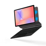 For Samsung Galaxy Tab S10 FE / S10 Lite / S9 / S8 / S7 FE Magnetic Floating Bluetooth-Compatible Keyboard (Hebrew) + Leather Tablet Case