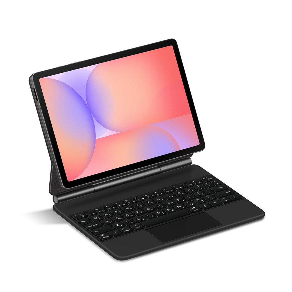 For Samsung Galaxy Tab S10 FE / S10 Lite / S9 / S8 / S7 FE Magnetic Floating Bluetooth-Compatible Keyboard (Hebrew) + Leather Tablet Case