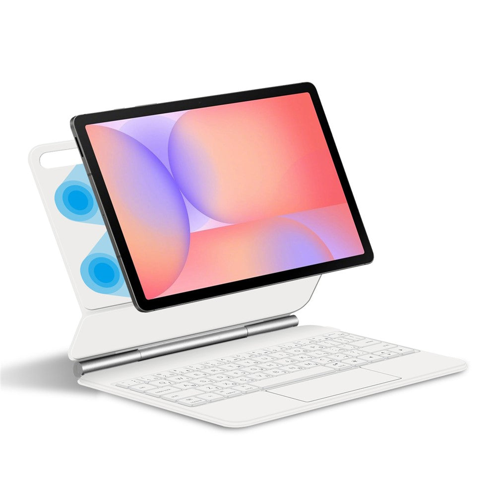For Samsung Galaxy Tab S10 FE / S10 Lite / S9 / S8 / S7 FE Magnetic Floating Bluetooth-Compatible Keyboard (Hebrew) + Leather Tablet Case