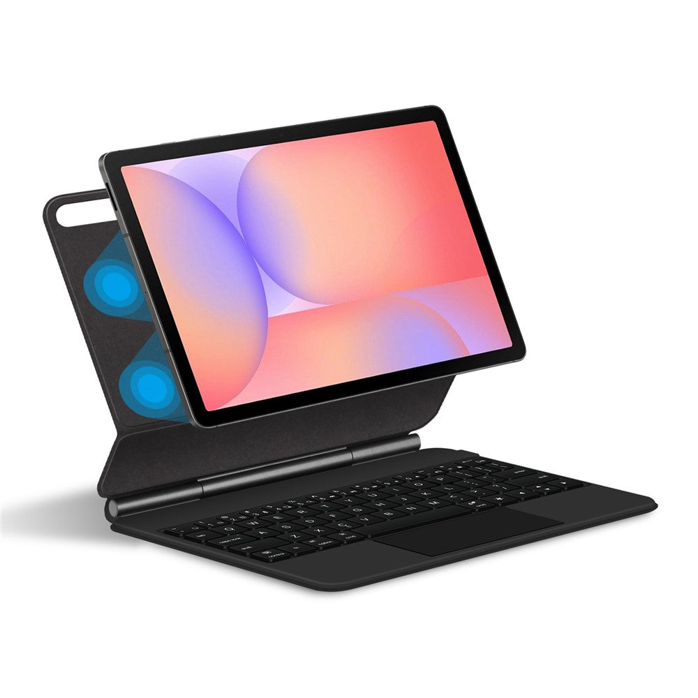 For Samsung Galaxy Tab S10 FE / S10 Lite / S9 / S8 / S7 FE Magnetic Floating Bluetooth-Compatible Keyboard (English) + Leather Tablet Case