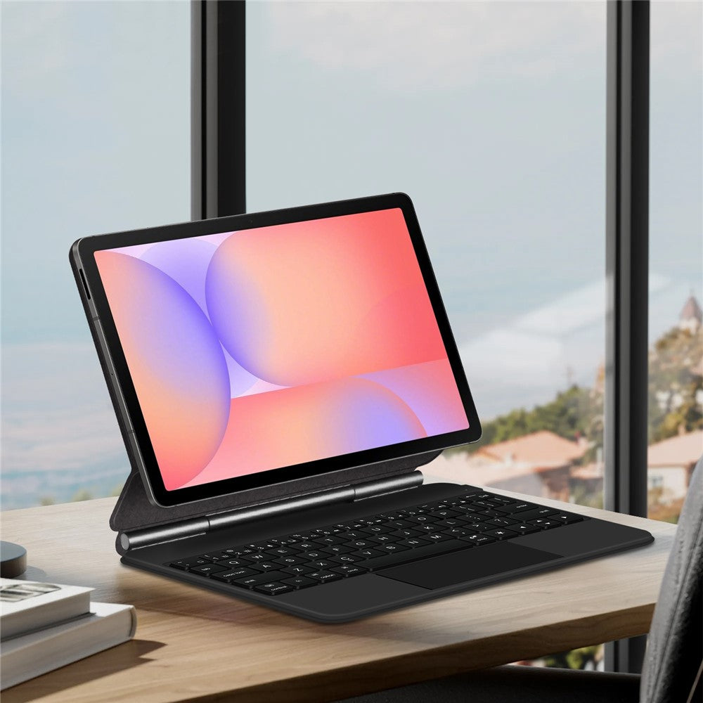 For Samsung Galaxy Tab S10 FE / S10 Lite / S9 / S8 / S7 FE Magnetic Floating Bluetooth-Compatible Keyboard (English) + Leather Tablet Case