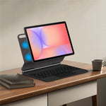 For Samsung Galaxy Tab S10 FE / S10 Lite / S9 / S8 / S7 FE Magnetic Floating Bluetooth-Compatible Keyboard (English) + Leather Tablet Case