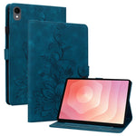For Samsung Galaxy Tab S11 Case Lily Flower Imprint Card Slots Leather Tablet Cover