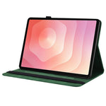 For Samsung Galaxy Tab S11 Case Butterfly Flower Imprint PU Leather Tablet Cover with Card Slots