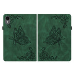 For Samsung Galaxy Tab S11 Case Butterfly Flower Imprint PU Leather Tablet Cover with Card Slots