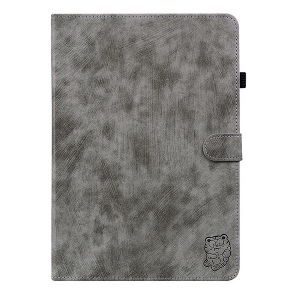 Til Samsung Galaxy Tab S11 Cover Tigerpræg Ridsefast PU Læder Tablet Cover