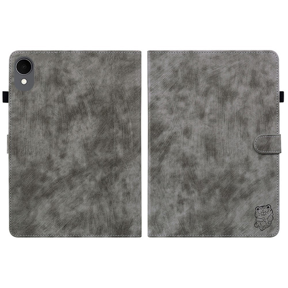 Til Samsung Galaxy Tab S11 Cover Tigerpræg Ridsefast PU Læder Tablet Cover