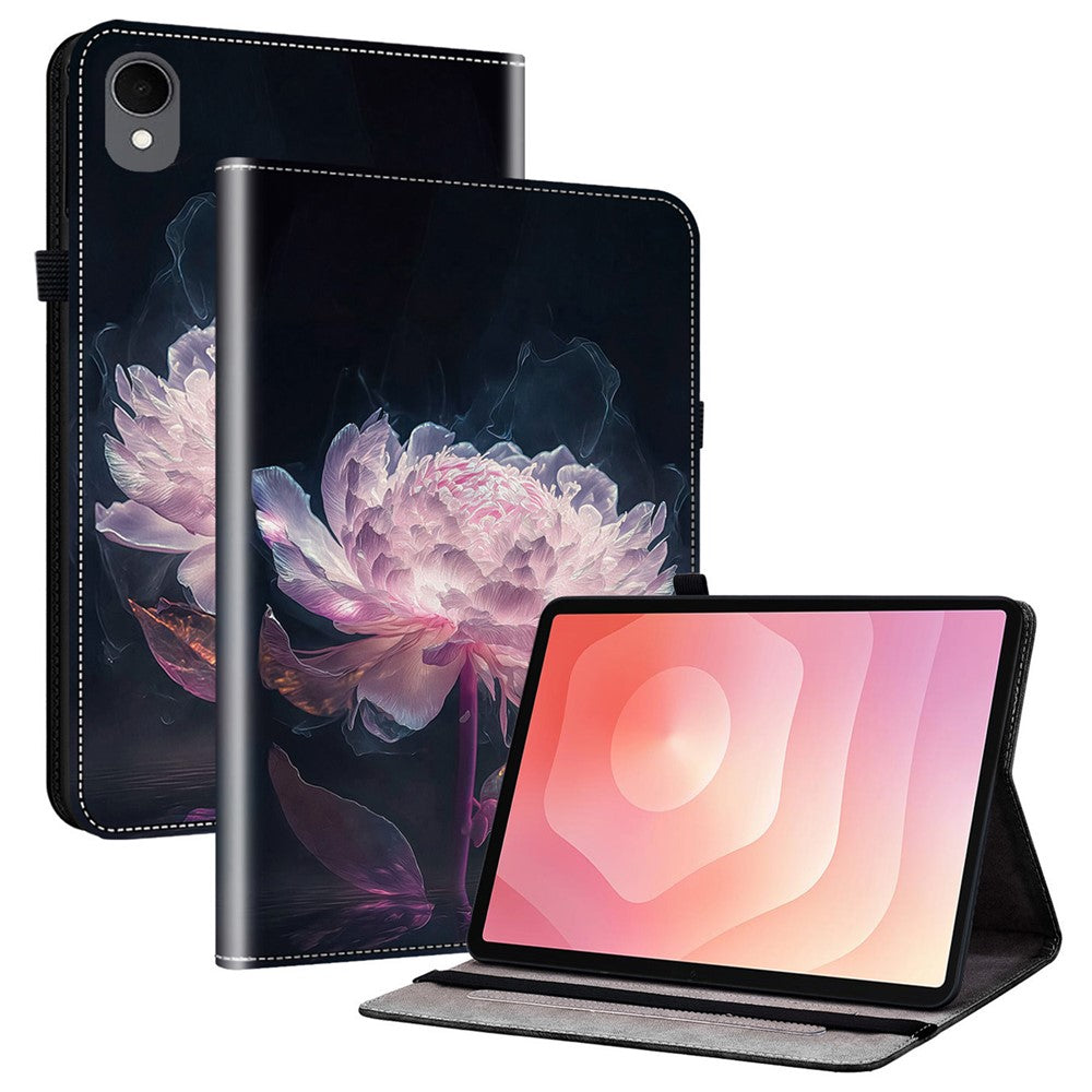 For Samsung Galaxy Tab S11 Leather Case Pattern Printed Stand Tablet Cover with Card Slots
