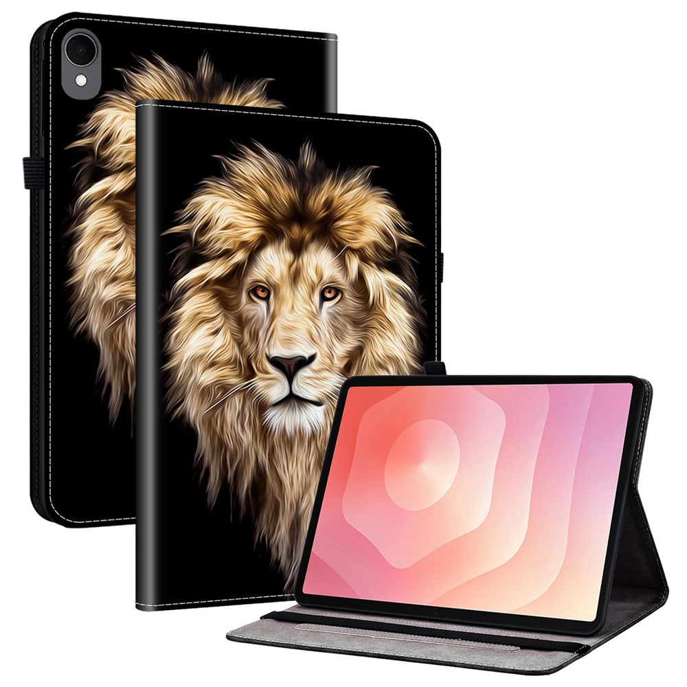 Til Samsung Galaxy Tab S11 Læderetui Mønstertrykt Stand Tablet Cover med Kortlommer
