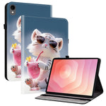 Til Samsung Galaxy Tab S11 Læderetui Mønstertrykt Stand Tablet Cover med Kortlommer