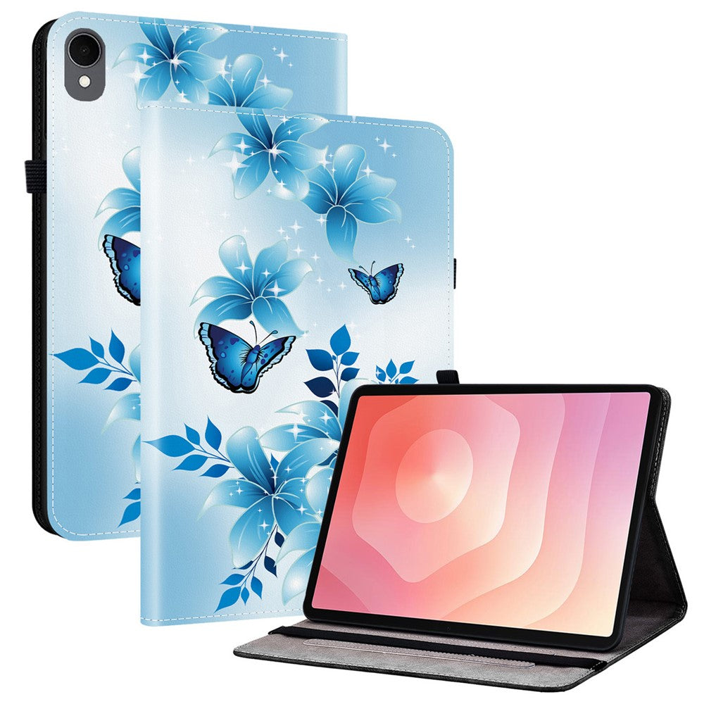Til Samsung Galaxy Tab S11 Læderetui Mønstertrykt Stand Tablet Cover med Kortlommer