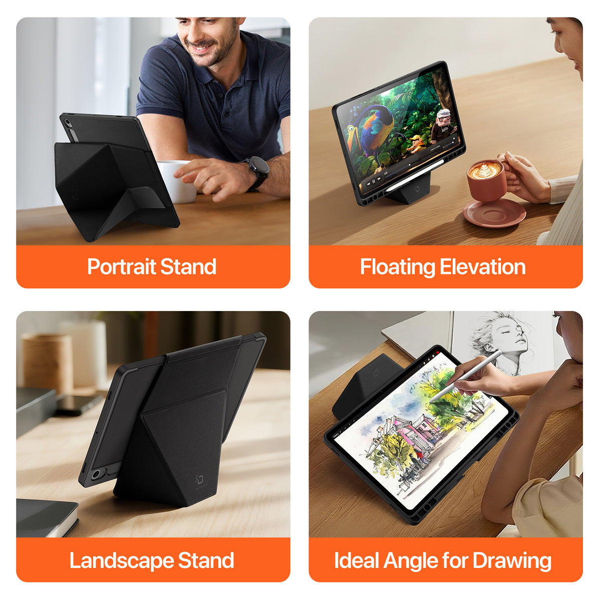 DUX DUCIS For Samsung Galaxy Tab S10 FE / Galaxy Tab S9 FE / Galaxy Tab S9 / Galaxy Tab S10 Lite Tablet Case  Vers Series Multi-function Folding Stand Leather Cover